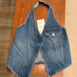 Zara Blue Denim Top